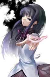  akemi_homura akemi_homura_(magical_girl) black_hair blue_eyes commentary_request female female_pervert foreshortening hairband hands holding holding_clothes holding_panties holding_underwear long_hair looking_at_viewer mahou_shoujo_madoka_magica mahou_shoujo_madoka_magica_(anime) panties pervert photoshop_(medium) pink_panties pointing pointing_at_viewer solo underwear upper_body yana_(nekoarashi) 