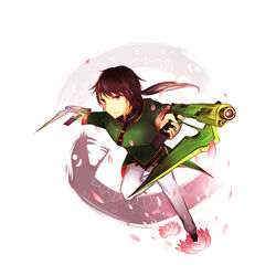  1boy black_hair changpao chinese_clothes closed_mouth dual_wielding extended_magazine flower full_body gun handgun highres holding holding_gun holding_weapon husk57 lie_ren long_sleeves lotus male_focus ouroboros pants petals pink_eyes ponytail running rwby snake solo standing standing_on_one_leg stormflower_(rwby) weapon white_background white_pants 