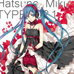  7th_dragon_(series) 7th_dragon_2020 7th_dragon_2020-ii bad_id bad_pixiv_id blue_eyes blue_hair character_name dress female hatsune_miku headphones long_hair petals solo twintails very_long_hair vocaloid witchonly 