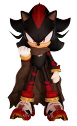  1boy clenched_hand closed_mouth commentary_request full_body male_focus red_eyes serious shadow_the_hedgehog solo sonic_(series) sonic_boom_(series) standing transparent_background 