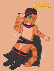  accessory alleycat8706_(artist) anthro belt bisexual_pride_colors boots cape cheek_tuft clothed clothing domestic_cat dreamworks facial_tuft felid feline felis fluffy fluffy_tail footwear fur fuzzy green_eyes happy hat headgear headwear heart_symbol hi_res lapel_pin lgbt_pride male mammal markings neck_tuft open_mouth orange_body orange_fur pin_accessory pride_color_accessory pride_colors pride_pin puss_in_boots_(character) puss_in_boots_(dreamworks) raised_arm solo sparkles striped_body striped_markings stripes tabby_cat tail tuft 