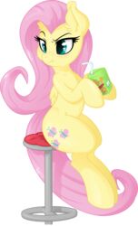  2016 absurd_res alpha_channel beverage blue_eyes chair cutie_mark dfectivedvice equid equine feathered_wings feathers female feral fluttershy_(mlp) food friendship_is_magic frown fur furniture hair hasbro hi_res mammal my_little_pony mythological_creature mythological_equine mythology pegasus pink_hair simple_background solo spier17 transparent_background wings yellow_body yellow_feathers yellow_fur 