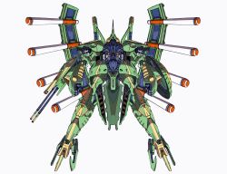  beam_rifle clenched_hands commentary_request energy_gun gun gundam highres mecha missile ningen_plamo no_humans palace_athene robot shield simple_background solo weapon zeta_gundam 