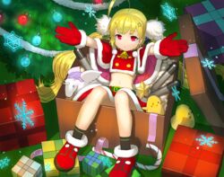  :o ahoge azur_lane bad_id bad_pixiv_id belt belt_buckle bird black_socks blonde_hair boots box buckle candy candy_cane capelet chick christmas christmas_ornaments christmas_tree commentary_request eldridge_(azur_lane) eldridge_(holy_night&#039;s_embrace)_(azur_lane) facial_mark female food fur-trimmed_boots fur-trimmed_capelet fur-trimmed_skirt fur_trim gift gift_box gloves green_belt in_box in_container long_hair looking_at_viewer low_twintails manjuu_(azur_lane) official_alternate_costume outstretched_arms parted_lips purple_eyes red_capelet red_footwear red_skirt santa_costume santa_gloves skirt socks solo stuffed_animal stuffed_toy stuffed_winged_unicorn torpedo twintails very_long_hair wasabi60 