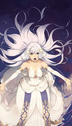  :o artist_request bare_shoulders breasts bridal_gauntlets cleavage cropped dress female fingerless_gloves finis_(lost_song) from_above gloves green_eyes hair_ornament highres long_hair lost_song medium_breasts official_art outstretched_arms outstretched_hand photoshop_(medium) ripples silver_hair solo very_long_hair water white_dress white_gloves 