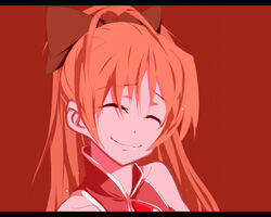  bad_id bad_pixiv_id bare_shoulders female long_hair mahou_shoujo_madoka_magica mahou_shoujo_madoka_magica_(anime) photoshop_(medium) ponytail red_hair ribbon sakura_kyoko sakura_kyoko_(magical_girl) samuraig smile solo 