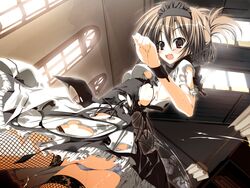  brown_eyes game_cg maid panties sakura_no_uta tagme thighhighs underwear wardrobe_malfunction 