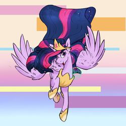  1:1 2019 alicorn crown equid equine farewelldecency feathered_wings feathers female feral friendship_is_magic hasbro headgear hi_res horn looking_at_viewer mammal my_little_pony mythological_creature mythological_equine mythology smile solo twilight_sparkle_(mlp) wings 