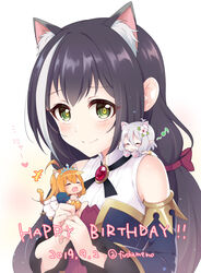  +++ 3girls :3 :d ^_^ ahoge animal_ear_fluff animal_ears animal_hands antenna_hair bad_id bad_pixiv_id bare_shoulders black_hair black_sleeves blush bow breasts brown_gloves cat_ears cat_girl cat_tail chibi closed_eyes closed_mouth commentary dated detached_sleeves eighth_note elf extra_ears flower fuusha gloves green_eyes grey_gloves grey_hair hair_between_eyes hair_flower hair_ornament hairbow happy_birthday heart highres karyl_(princess_connect!) kemonomimi_mode kokkoro_(princess_connect!) long_sleeves low_twintails mini_person minigirl multicolored_hair multiple_girls musical_note open_mouth orange_hair paw_gloves pecorine_(princess_connect!) pointy_ears princess_connect! puffy_short_sleeves puffy_sleeves red_bow shirt short_hair short_sleeves sleeveless sleeveless_shirt small_breasts smile streaked_hair tail tiara translation_request twintails twitter_username upper_body white_flower white_hair white_shirt wide_sleeves 