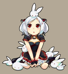  :o bunny female limei m._beatriz_garcia red_eyes short_hair white_hair yousei 