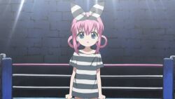  animated animated arena pink_hair ribbon sherlock_shellingford striped tantei_opera_milky_holmes 