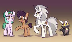  2020 amity_blight bone brown_background brown_eyes brown_hair celebi-yoshi cheek_tuft claws collar cutie_mark disney dragon eda_(the_owl_house) equid equine eyelashes facial_tuft female feral friendship_is_magic fur furred_dragon green_hair grey_body grey_fur hair hasbro hi_res horn horse luz_(the_owl_house) mammal my_little_pony open_mouth pink_body pony ponytail purple_eyes sharp_teeth simple_background skull small_tail smile tan_body teeth the_owl_house tuft unicorn white_body yellow_sclera 