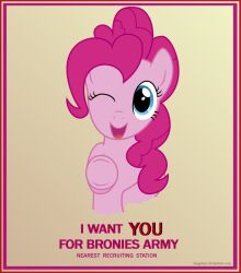  2012 better_version_at_source diegotan english_text equid equine female friendship_is_magic fur hair hasbro hooves horse mammal mane my_little_pony pink_body pink_fur pink_hair pinkie_pie_(mlp) pony poster propaganda solo text 