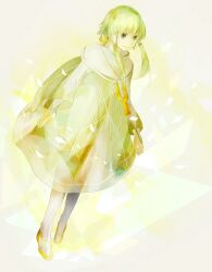  1boy androgynous bad_id bad_pixiv_id capelet dress green_eyes green_hair hair_tubes hairband ion_(tales) jewelry light_smile male_focus necklace petals sidelocks solo tales_of_(series) tales_of_the_abyss xxxceller 