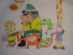  4:3 adam_lyon cartoon_network ingrid_giraffe jake_spidermonkey lupe_toucan my_gym_partner&#039;s_a_monkey slips_python windsor_gorilla 