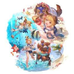  ^^^ air_bubble angelfish animal_ears barefoot beret blonde_hair blue_shorts breasts brown_eyes bubble canine closed_eyes coral crab crop_top dog_ears dog_girl dog_tail erune female fish flower flower_wreath garjana goggles granblue_fantasy hair_flower hair_ornament hat hermit_crab hibiscus jacket lifebuoy midriff multiple_views navel off_shoulder official_alternate_costume official_art open_mouth palm_tree rake running sailor_collar sand scrunchie shirt short_hair short_shorts shorts sitting sleeveless sleeveless_jacket sleeveless_shirt small_breasts smile sparkle starfish swim_ring swimming tail transparent_background tree tropical_fish underwater vajra_(granblue_fantasy) vajra_(summer)_(granblue_fantasy) wariza water white_headwear white_jacket white_shirt wrist_scrunchie 