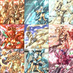  anubis_(z.o.e.) ardjet arm_blade bad_id bad_pixiv_id character_name cloud dolores highres jehuty mecha nephtis no_humans oekaki orbital_frame_(zone_of_the_enders) planet robot sky space vic_viper_(z.o.e.) weapon yoshimoto_(dear_life) zakat zone_of_the_enders zone_of_the_enders:_dolores_i 