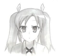  bad_id bad_pixiv_id female greyscale kyouran_kazoku_nikki midarezaki_chika monochrome shiron sketch solo traditional_media twintails 