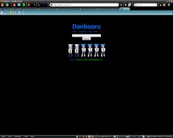  6+girls black_background danbooru_(site) dark english_text kusaka_kokage mozilla_firefox multiple_girls pixel_art webcounter 