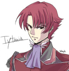  1boy bad_id bad_pixiv_id brown_eyes jouslain_tytania lowres male_focus red_hair solo tateya tytania 