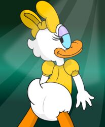  absurd_res anatid anseriform anthro ass avian bird daisy_duck damasco25 disney drawing duck exposed female hi_res solo 