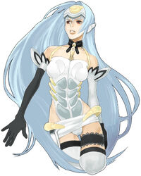  android bad_id bad_pixiv_id blue_hair chobihige cowboy_shot cropped_legs elbow_gloves female gloves kos-mos long_hair lowres red_eyes solo thigh_strap thighhighs xenosaga xenosaga_episode_i 