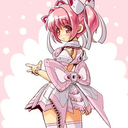  bad_id bad_pixiv_id busou_shinki dd_(ijigendd) doll_joints female joints pink_hair red_eyes ribbon schmetterling solo thighhighs twintails 