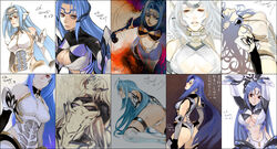  android ass bad_id bad_pixiv_id blue_hair chobihige collage comparison elbow_gloves female gloves kos-mos kos-mos_ver._3 kos-mos_ver._4 long_hair red_eyes xenosaga xenosaga_episode_i xenosaga_episode_ii xenosaga_episode_iii 