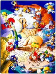  6+boys :o aircraft all_fours android auto_(mega_man) bald bandages bass_(mega_man) beard beat_(mega_man) bird blonde_hair blue_eyes blueprint_(object) blush boots broom canine capcom chibi clenched_teeth closed_eyes cut_man dr._light_(mega_man) dr._wily_(mega_man) dress elec_man eraser everyone eyebrows facial_hair female flying gloves green_eyes grey_hair guts_man hair_ribbon helicopter helmet ink lab_coat light long_hair lying mega_man_(character) mega_man_(classic) mega_man_(series) mega_man_1 met_(mega_man) moustache multiple_boys official_art open_mouth paper pencil pointing ponytail proto_man ribbon robot roll_(mega_man) rush_(mega_man) scarf scissors screw scroll shirt_tug short_dress short_hair sitting sitting_on_person sleeping smile spill sunglasses surprised teeth torn_clothes treble_(mega_man) white_hair wolf wrench 