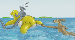  animal_pool_toy anthro bent_arm duo extended_arm female female/female fin fish gills half_submerged imminent_popping inanimate_object inflatable inflatable_ride inflatable_support kangaroo looking_back macropod mammal marine marsupial milvusb on_pool_toy over_edge partially_submerged pinniped poking pool_toy riding riding_toy scared sea seal sewing_needle shark submerged_tail swimming tail_in_water tail_over_edge threatening water 