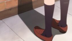  animated animated black_legwear brown_shoes cake crush food lowres mawaru_penguindrum oginome_ringo shoes socks solo stomping 