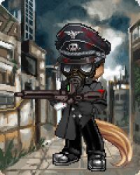  avatar_(disambiguation) battle clothing gaia gas_mask gun low_res mask military mode nazi ranged_weapon uniform weapon 