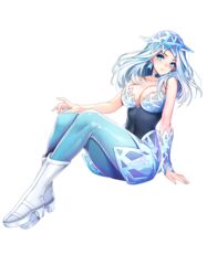  bishoujo_senshi_sailor_moon bishoujo_senshi_sailor_moon_crystal blue_choker blue_eyes boots breasts choker cleavage female hat highres ice jewelry large_breasts lebachqui126 long_hair pantyhose smile solo viluy_(sailor_moon) white_hair witches_5 