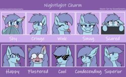  absurd_res bat_pony emote emote_set emotion_chart equid equine hasbro hi_res horse mammal my_little_pony pony sevenserenity solo 