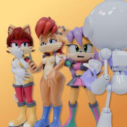  3d_(artwork) absurd_res archie_comics digital_media_(artwork) fiona_fox hi_res mina_mongoose rotalice2 sally_acorn sega sonic_the_hedgehog_(archie) sonic_the_hedgehog_(comics) sonic_the_hedgehog_(series) 