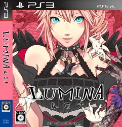  artist_request bare_shoulders blue_eyes box_art breasts catherine_(game) cleavage female final_fantasy final_fantasy_xiii final_fantasy_xiii-2 gothic_lolita lightning_returns:_final_fantasy_xiii lolita_fashion looking_at_viewer lumina_(ffxiii) moogle noel_kreiss parody parted_lips pink_hair playstation_3 side_ponytail single_glove 