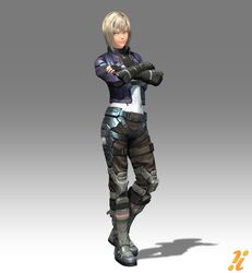  armor belt blonde_hair boots crossed_arms female fingerless_gloves gloves grey_eyes huge_filesize irina_akulov nintendo official_art solo xenoblade_chronicles_x 