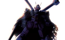  banchengping@126 commentary_request crossbone_gundam crossbone_gundam_x-2 gundam lance mecha no_humans polearm robot skull_and_crossbones solo weapon 