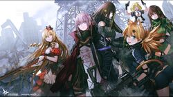  6+girls american_flag_neckwear animal_ears ar-15 ass assault_rifle bad_id bad_link blonde_hair blue_eyes brown_hair dual_wielding fn-49_(girls&#039;_frontline) fn-49_(mod3)_(girls&#039;_frontline) girls&#039;_frontline green_eyes gun handgun headphones holding holding_gun holding_weapon idw_(girls&#039;_frontline) idw_(mod3)_(girls&#039;_frontline) infukun long_hair looking_at_viewer m1911 m1911_(girls&#039;_frontline) m1911_(mod3)_(girls&#039;_frontline) m4_carbine m4a1_(girls&#039;_frontline) m4a1_(mod3)_(girls&#039;_frontline) mask military military_uniform multiple_girls official_art orange_eyes parker-hale_idw particle_cannon_case pink_hair rifle skull_mask smile st_ar-15_(girls&#039;_frontline) st_ar-15_(mod3)_(girls&#039;_frontline) submachine_gun type_64_(girls&#039;_frontline) type_64_(mod3)_(girls&#039;_frontline) uniform weapon 