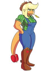  2024 alpha_channel alternate_species ankylosaurian ankylosaurid ankylosaurus anthro anthrofied applejack_(mlp) banco biceps blonde_hair boots cavemanon_studios clothing cowboy_hat denim denim_clothing digital_drawing_(artwork) digital_media_(artwork) dinosaur dress_shirt eyelashes facial_horn female fingers friendship_is_magic green_eyes hair hasbro hat head_spikes headgear headwear hi_res horn long_hair long_tail muscular muscular_anthro muscular_female my_little_pony nose_horn orange_body orange_scales ornithischian overalls prehistoric_species reptile scales scalie shirt simple_background smile snoot_game snout solo spikes spikes_(anatomy) straw_in_mouth tail thyreophoran topwear transparent_background 