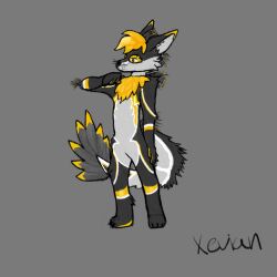  absurd_res anthro ascended_xevian feathers fur gold_markings grey_body hi_res male markings rexouium solo standing stripes white_stripes xevian_(xevianlight) xevianlight yellow_body yellow_eyes yellow_feathers yellow_fur yellow_stripes 