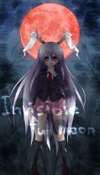  animal_ears blazer commentary_request female highres jacket light_purple_hair long_hair magu necktie rabbit_ears red_eyes reisen_udongein_inaba solo touhou very_long_hair 