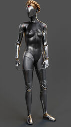  2023 3d_(artwork) 9:16 android atomic_heart black_body blonde_hair braided_hair breasts dieselpunk digital_media_(artwork) female glistening glistening_body hair hi_res humanoid machine metallic_body mundfish not_furry official_art robot robot_humanoid solo the_twins_(atomic_heart) ulanlex 