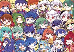  alfonse_(fire_emblem) alm_(fire_emblem) anklet anna_(fire_emblem) aqua_hair armor azura_(fire_emblem) bird blonde_hair blue_eyes blue_hair blue_scarf blush cape celica_(fire_emblem) chrom_(fire_emblem) corrin_(female)_(fire_emblem) corrin_(fire_emblem) corrin_(male)_(fire_emblem) dress eirika_(fire_emblem) elbow_gloves elincia_ridell_crimea eliwood_(fire_emblem) ephraim_(fire_emblem) faithoala feh_(fire_emblem_heroes) fingerless_gloves fire_emblem fire_emblem:_genealogy_of_the_holy_war fire_emblem:_mystery_of_the_emblem fire_emblem:_path_of_radiance fire_emblem:_radiant_dawn fire_emblem:_the_binding_blade fire_emblem:_the_blazing_blade fire_emblem:_the_sacred_stones fire_emblem_awakening fire_emblem_echoes:_shadows_of_valentia fire_emblem_fates fire_emblem_heroes gloves green_hair grey_hair hair_between_eyes hair_ribbon headband hector_(fire_emblem) ike_(fire_emblem) jewelry long_hair looking_at_viewer lucina_(fire_emblem) lyn_(fire_emblem) marth_(fire_emblem) micaiah_(fire_emblem) multiple_boys multiple_girls open_mouth owl pointy_ears ponytail protected_link purple_eyes red_eyes red_hair ribbon robe robin_(female)_(fire_emblem) robin_(fire_emblem) robin_(male)_(fire_emblem) roy_(fire_emblem) scale_armor scarf seliph_(fire_emblem) sharena_(fire_emblem) short_hair sigurd_(fire_emblem) smile tiara twintails veil yellow_eyes 