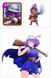  clash_royale female musketeer_(clash_royale) paint.net_(medium) purple_hair 