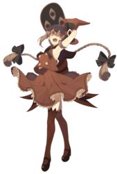  arm_behind_head armpits bad_end bad_id bad_pixiv_id bow braid brown_hair brown_thighhighs female frilled_skirt frills full_body funamusea hairbow hat hat_bow long_hair looking_at_viewer mary_janes oerba_yun_fang oounabara_to_wadanohara pig_ggul pointy_ears red_eyes red_skirt shirt shoes skirt sleeveless sleeveless_shirt solo spoilers thighhighs transparent_background twin_braids wadanohara wadanohara_(red_sea) wind wind_lift witch_hat zettai_ryouiki 