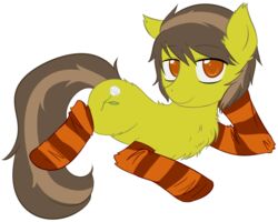  brown_hair browne_rosaceae clothing cutie_mark earth_pony equid equine fan_character feral flower footwear hair hasbro horse legwear male mammal multicolored_hair my_little_pony orange_eyes plant pony rose_(flower) sleepymomo smile socks solo yellow_body 