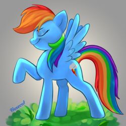  1:1 absurd_res ass blue_body blue_fur closed_eyes equid equine female feral friendship_is_magic fur hair hasbro hexecat hi_res mammal multicolored_hair multicolored_tail my_little_pony mythological_creature mythological_equine mythology pegasus rainbow_dash_(mlp) smile solo tail wings 