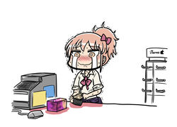  banknote blush commentary_request crying crying_with_eyes_open female gift_card idolmaster idolmaster_cinderella_girls itunes jougasaki_mika money open_mouth pink_hair shirt short_hair solo stack tears tied_shirt trembling tsunamayo wallet 