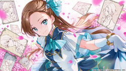  alan_stuart ascot blue_ascot bracelet brown_hair dated earrings elbow_gloves female geordo_stuart gloves highres jewelry katarina_claes keith_claes looking_at_viewer maria_campbell mary_hunt nicol_ascart official_art otome_game_no_hametsu_flag_shika_nai_akuyaku_reijou_ni_tensei_shite_shimatta sophia_ascart standing tiv watermark white_gloves 